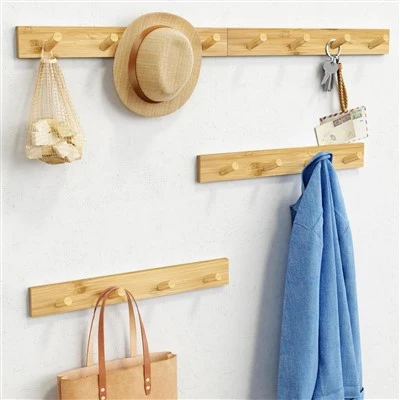 Rack Koti Bamboo Rack Wall Mount Set Of 4